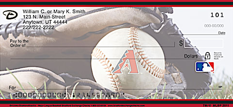 Arizona Diamondbacks Major League Baseball Personal Checks