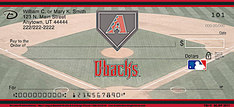 Arizona Diamondbacks Major League Baseball Personal Checks