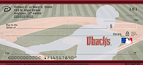 Arizona Diamondbacks Major League Baseball Personal Checks