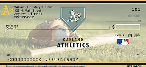 Oakland Athletics Major League Baseball Personal Checks