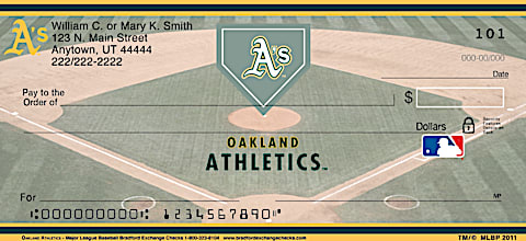 Oakland Athletics Major League Baseball Personal Checks