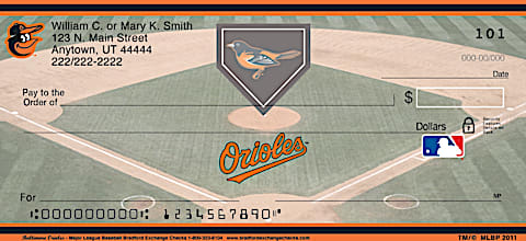 Baltimore Orioles Major League Baseball Personal Checks