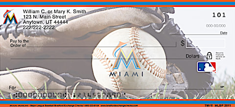 Miami Marlins Major League Baseball Personal Checks