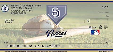 San Diego Padres Major League Baseball Personal Checks