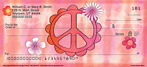 Peace Signs Personal Checks