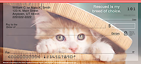 Rescued is Something to Purr About Personal Checks