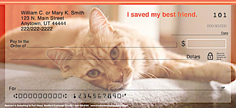 Rescued is Something to Purr About Personal Checks