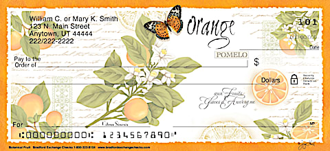 Botanical Fruits Personal Checks