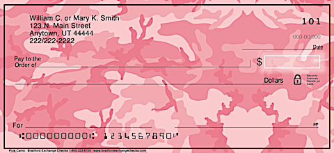 Pink Camo Personal Checks