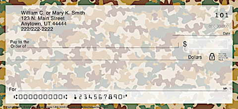 Camouflage Personal Checks