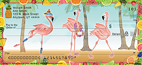 Flamingo Fun Personal Checks