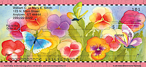 Floral Flutters Personal Checks