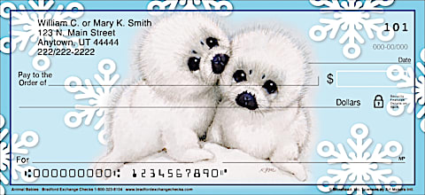 Animal Babies Personal Checks