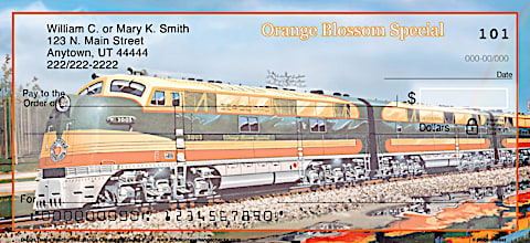 Diesel Trains Personal Checks, Train Personal Checks, Railroad Personal Checks