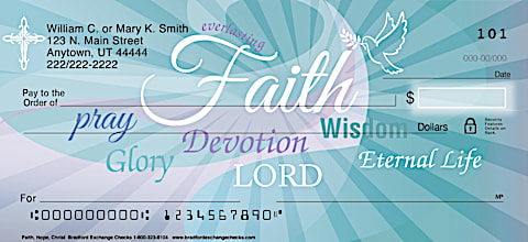 Faith Hope Christ Personal Checks, Jesus Personal Checks, Faith Personal Checks