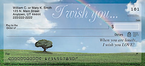 I Wish You Rainbows Personal Checks