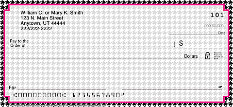 Houndstooth Personal Checks, Fashion Personal Checks, Fashion Checks