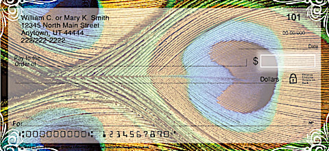 Pretty Peacocks Personal Checks