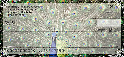 Pretty Peacocks Personal Checks