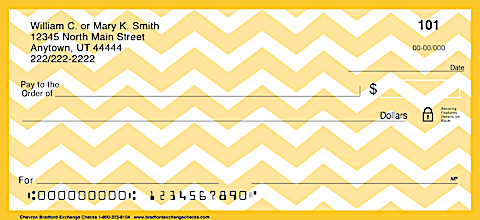 Chevron Chic Personal Checks, Chevron Pattern Checks, Chevron Personal Checks