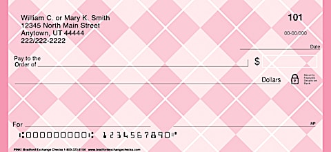 Pink Personal Checks