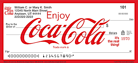 History of Coca-Cola® Personal Checks