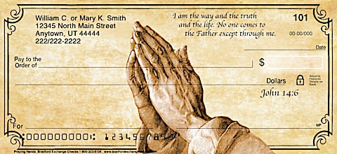 Praying Hands Personal Checks