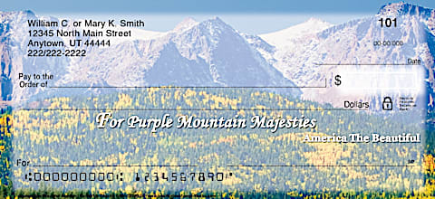 America the Beautiful Personal Checks