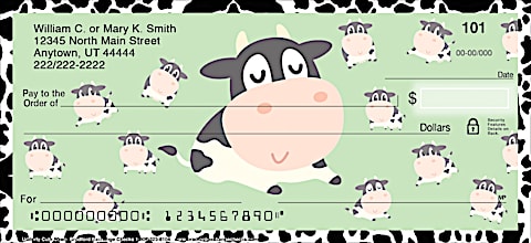 Udderly Cute Cows Personal Checks