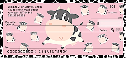 Udderly Cute Cows Personal Checks