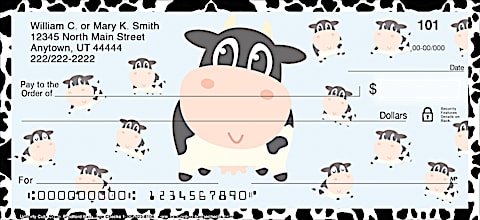 Udderly Cute Cows Personal Checks