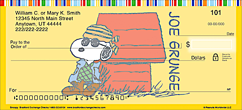 Snoopy Personal Checks