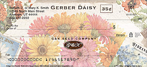 Vintage Seed Packets Personal Checks