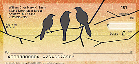 Bird Silhouettes Personal Checks