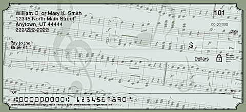 Sheet Music Personal Checks