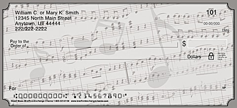 Sheet Music Personal Checks