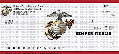 USMC Semper Fidelis Personal Checks