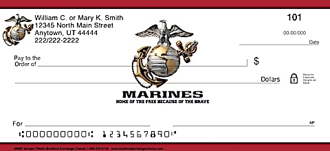 USMC Semper Fidelis Personal Checks