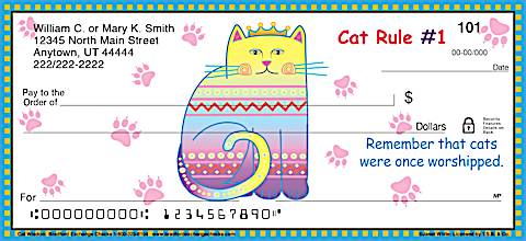 Cat Wisdom Personal Checks