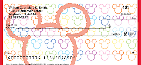 Mickey Mouse Icons Personal Checks