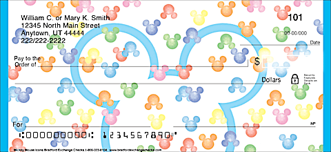 Mickey Mouse Icons Personal Checks