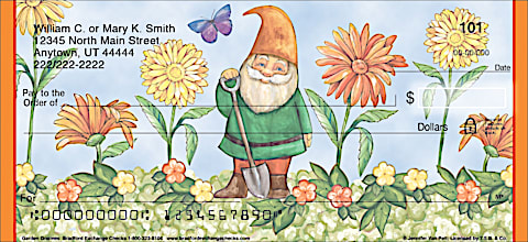 Garden Gnomes Personal Checks
