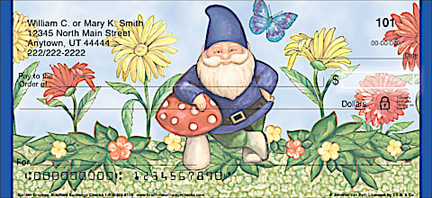 Garden Gnomes Personal Checks