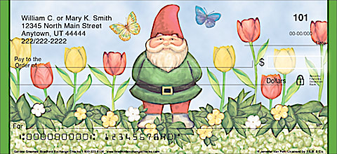 Garden Gnomes Personal Checks