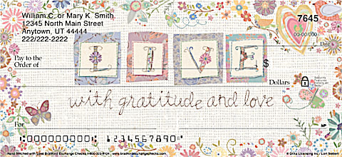 Hand-Stitched with Love Personal Checks