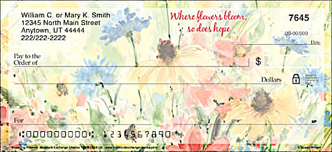 Blooming Flowers Personal Checks