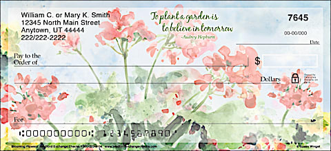 Blooming Flowers Personal Checks