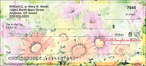 Blooming Flowers Personal Checks