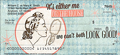 Vintage Housewife Personal Checks