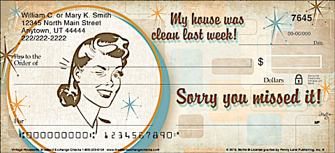 Vintage Housewife Personal Checks